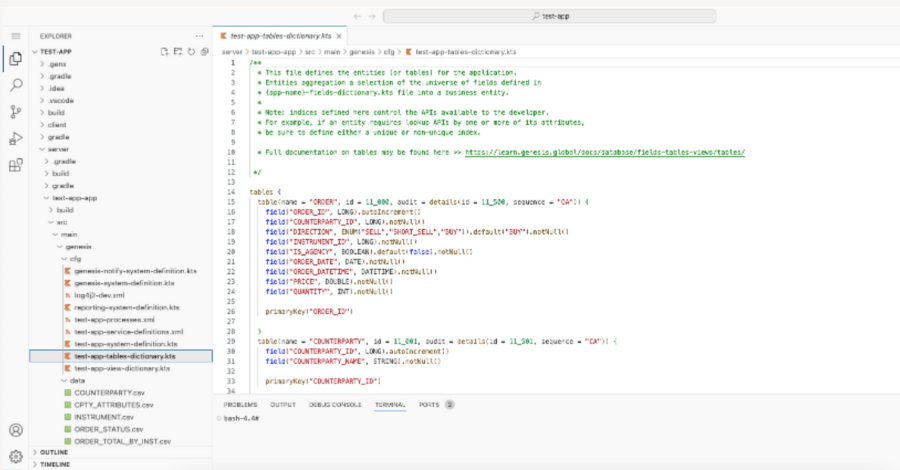 genesis 8.2 developer code display