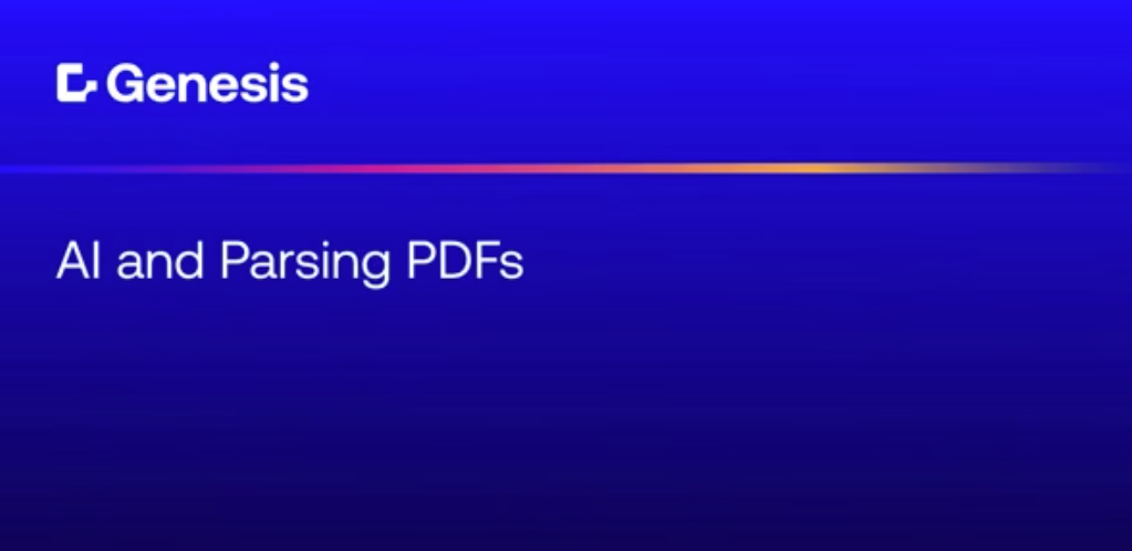 AI and Parsing PDFs demo video - Genesis Global