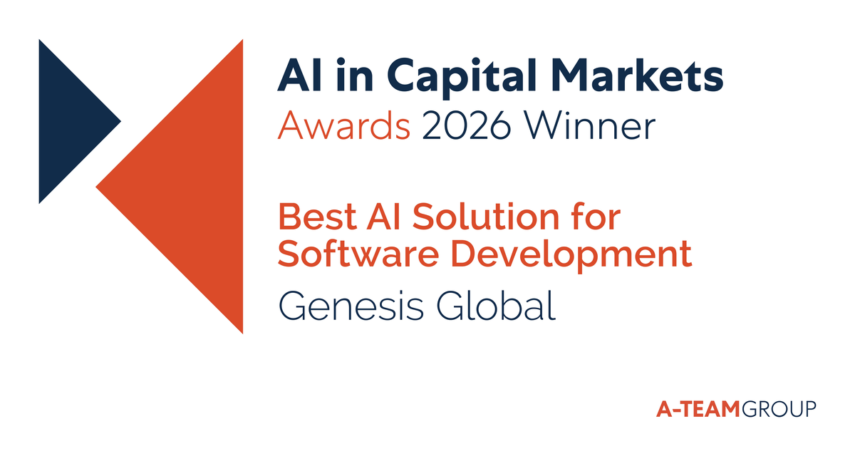 Genesis Global Wins Best AI Solution for Software Development at 2026 AI in Capital Markets Awards